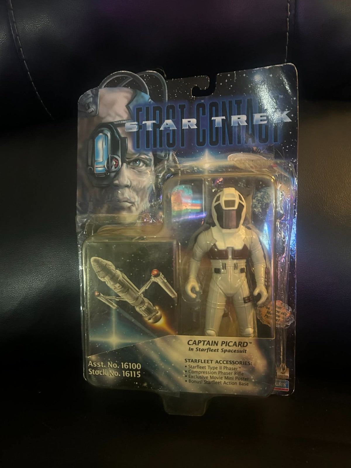 Star Trek – Captain Picard Actionfigur – Der erste Kontakt, Playmates 1996 auf Karte