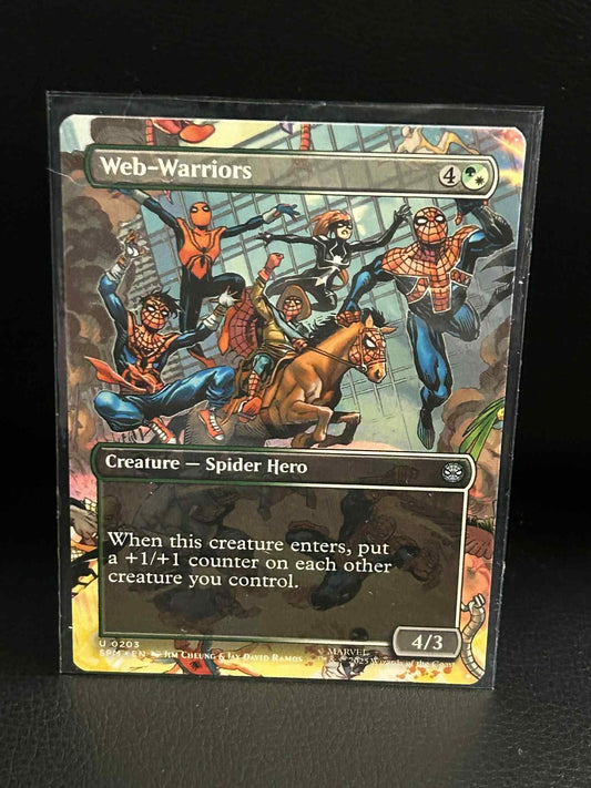 Web-Warriors - Borderless Spider-Man Magic: The Gathering Near Mint, English