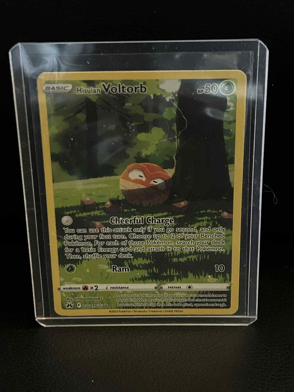 Hisuian Voltorb - GG01/GG70 - Holo Rare Sword & Shield - Crown Zenith - Galarian