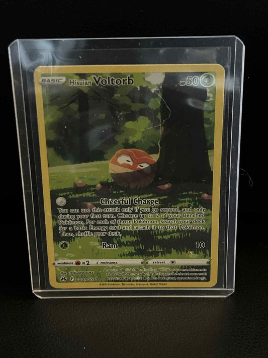 Hisuian Voltorb - GG01/GG70 - Holo Rare Sword & Shield - Crown Zenith - Galarian