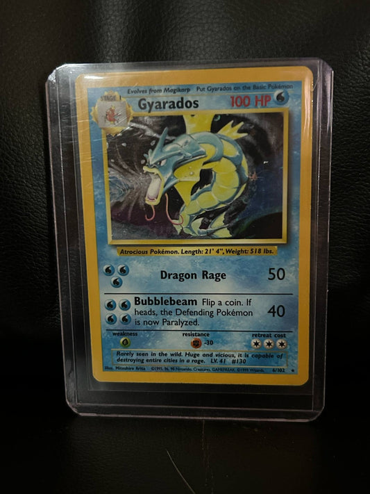 Gyarados - 6/102 - Holo Rare - Unlimited Edition Base Set Pokemon Lightly Played