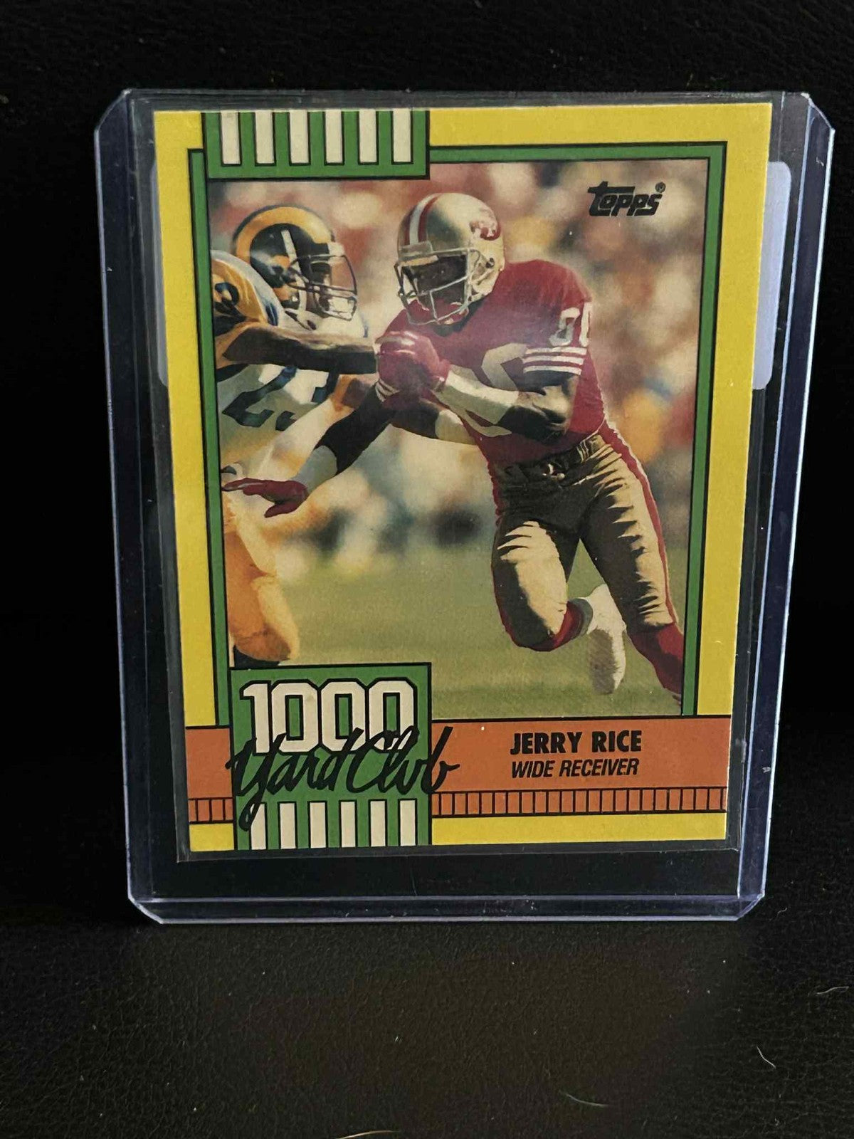 Jerry Rice [Disclaimer Back] #1 | 1990 Topps 1000 Yard Club Football