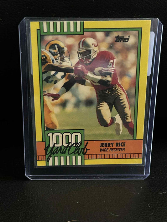 Jerry Rice [Disclaimer Back] #1 | 1990 Topps 1000 Yard Club Football