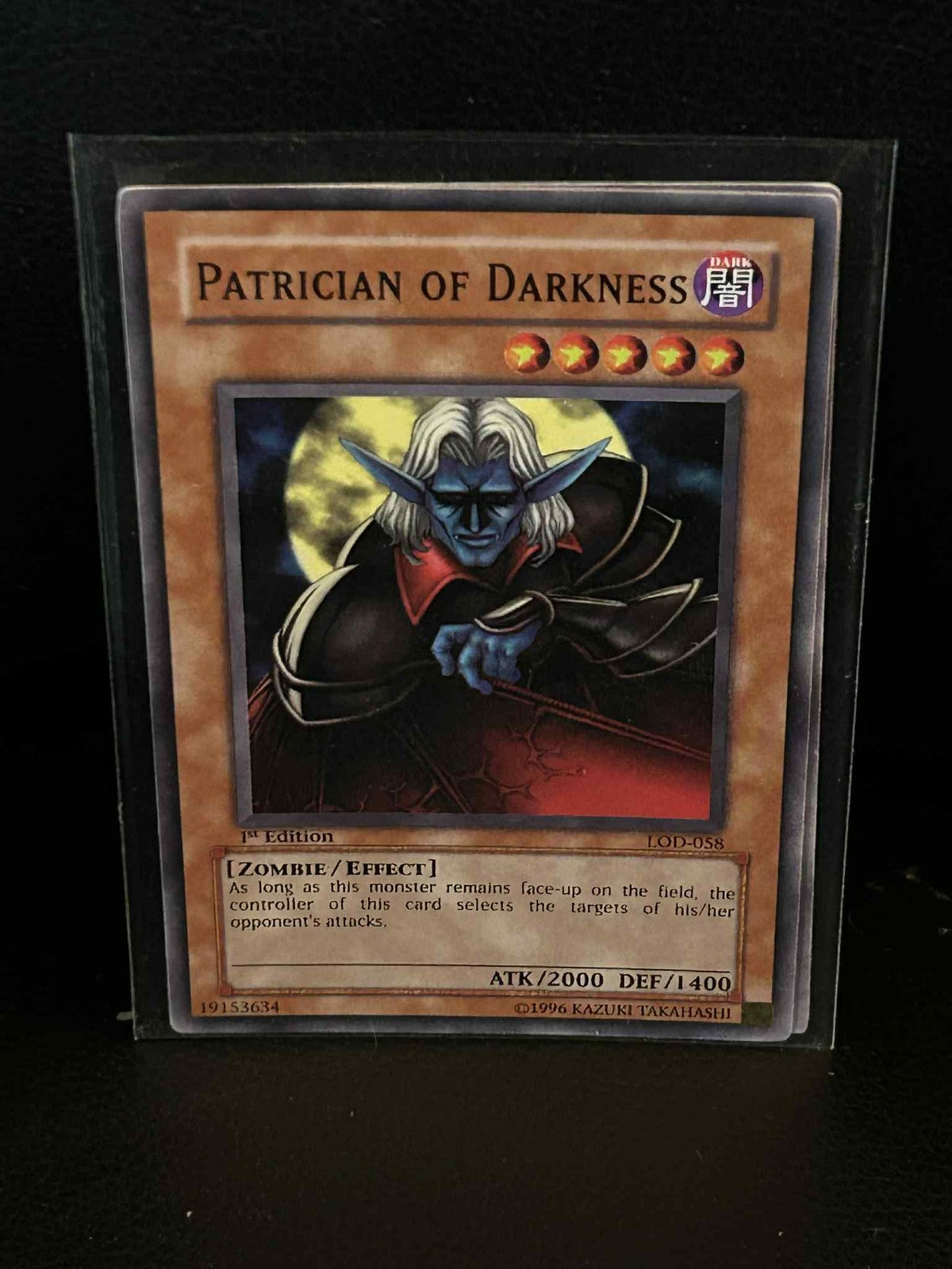Patrician of Darkness - LOD-058 - Common - 1st Edition Legacy of Darkness Yu-Gi-