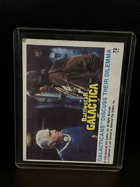 Galacticans Discuss Their Dilemma #72 1978 Topps Battlestar Galactica Moderately