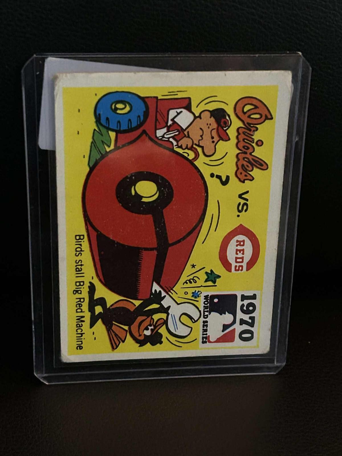 1970 Orioles, Reds #68 1971 Fleer World Series Black Back Baseball Moderately Pl Sammelkarte