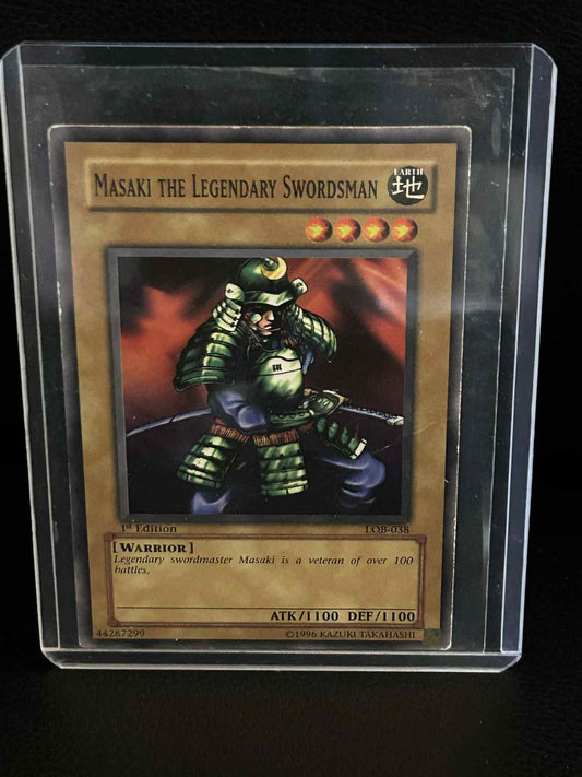 Masaki the Legendary Swordsman - LOB-038 - Common - 1st Edition Legend of Blue E