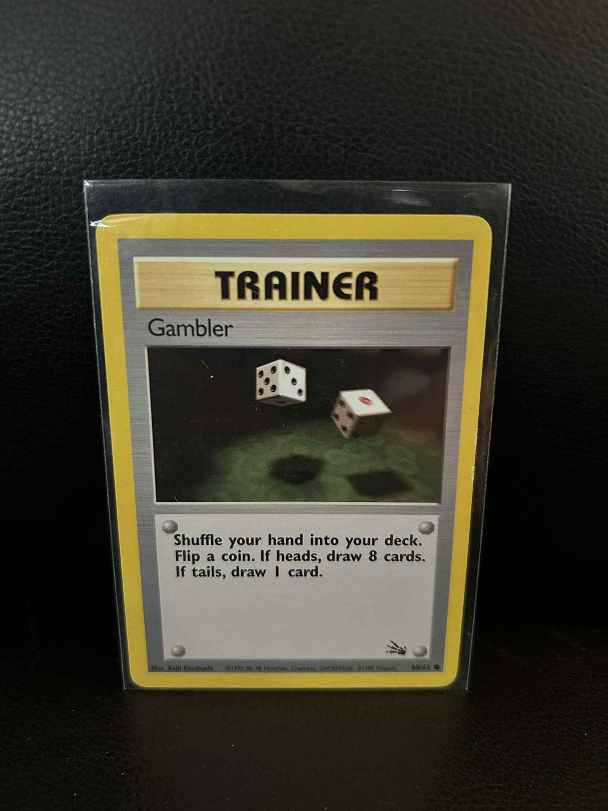 Gambler - 60/62 - Common - Unlimited Edition Fossil Pokemon