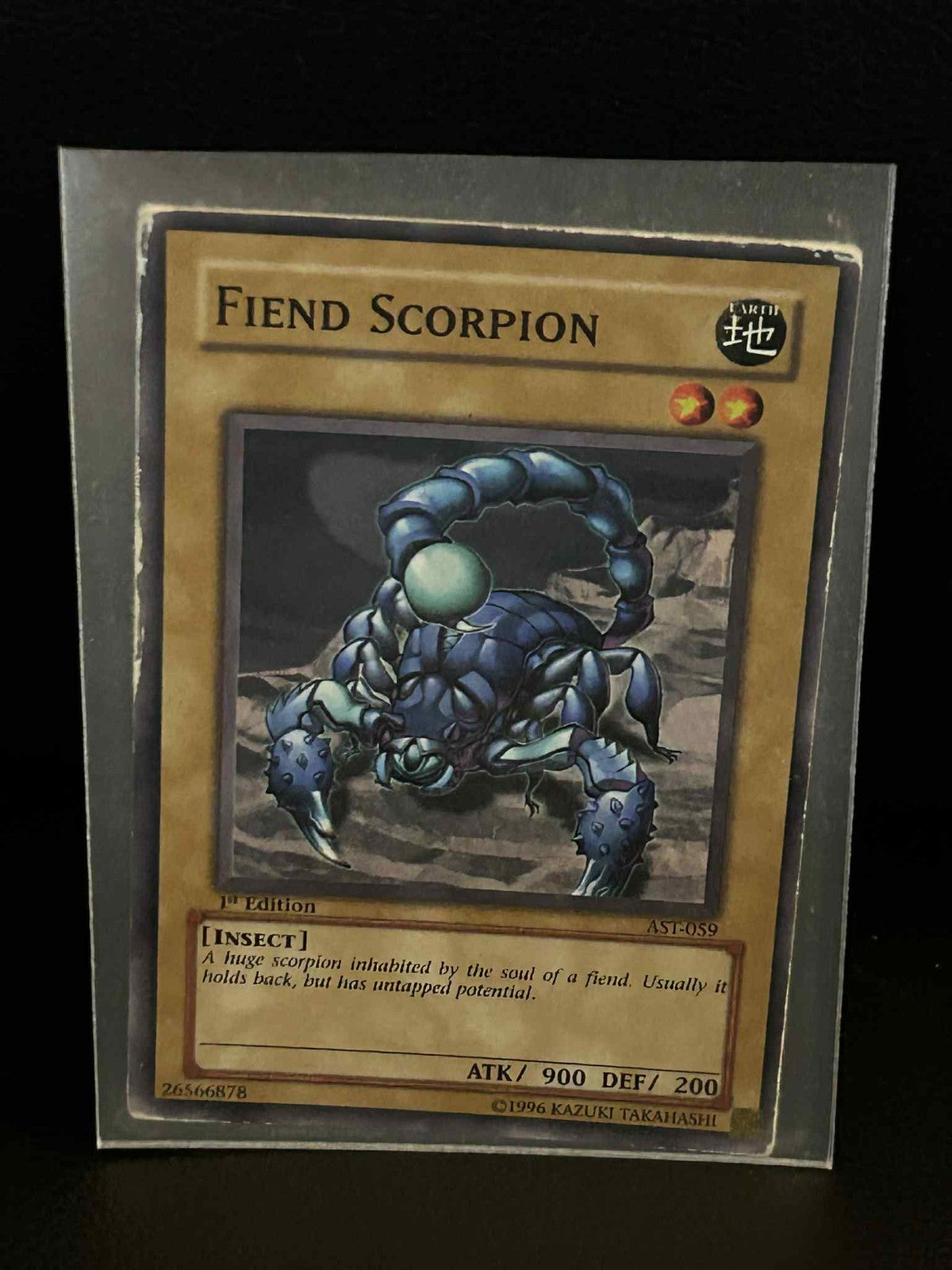 Fiend Scorpion - AST-059 - Common - 1st Edition Ancient Sanctuary Yu-Gi-Oh! Mode