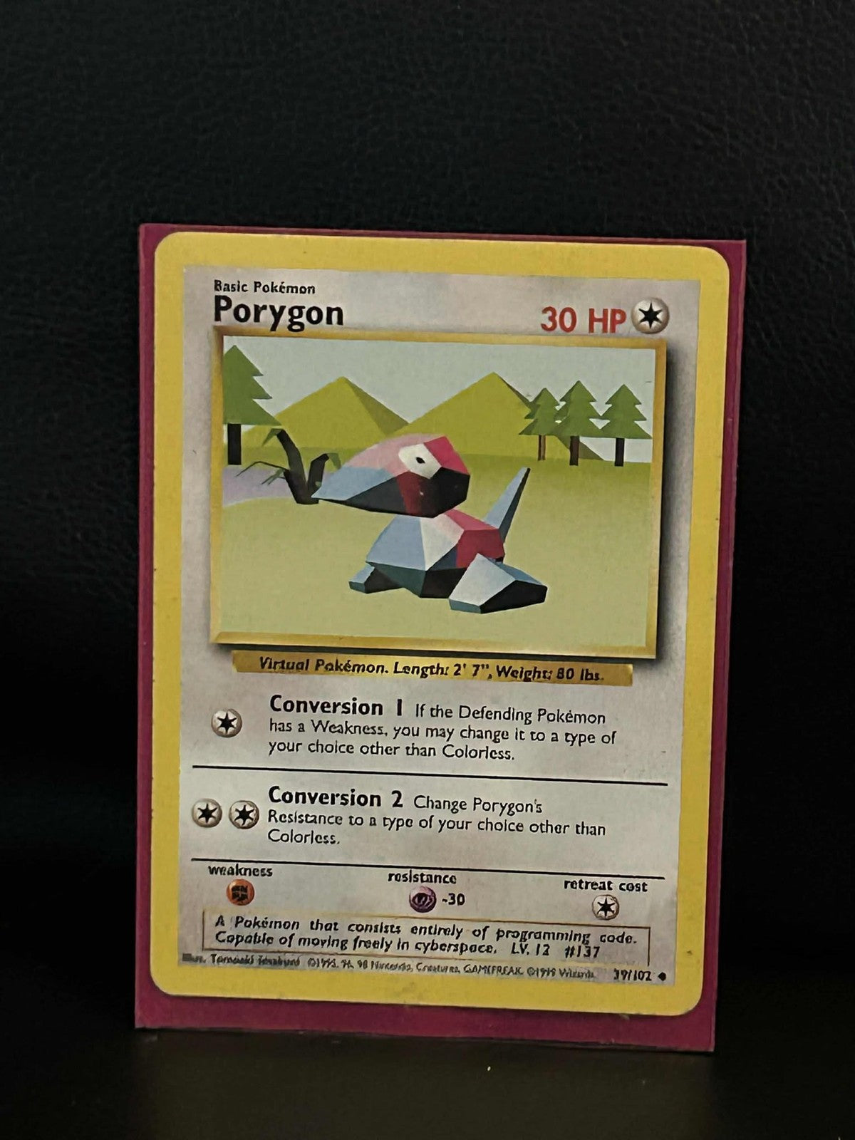 Porygon - 39/102 - Uncommon - Unlimited Edition Base Set Pokemon Moderately Play