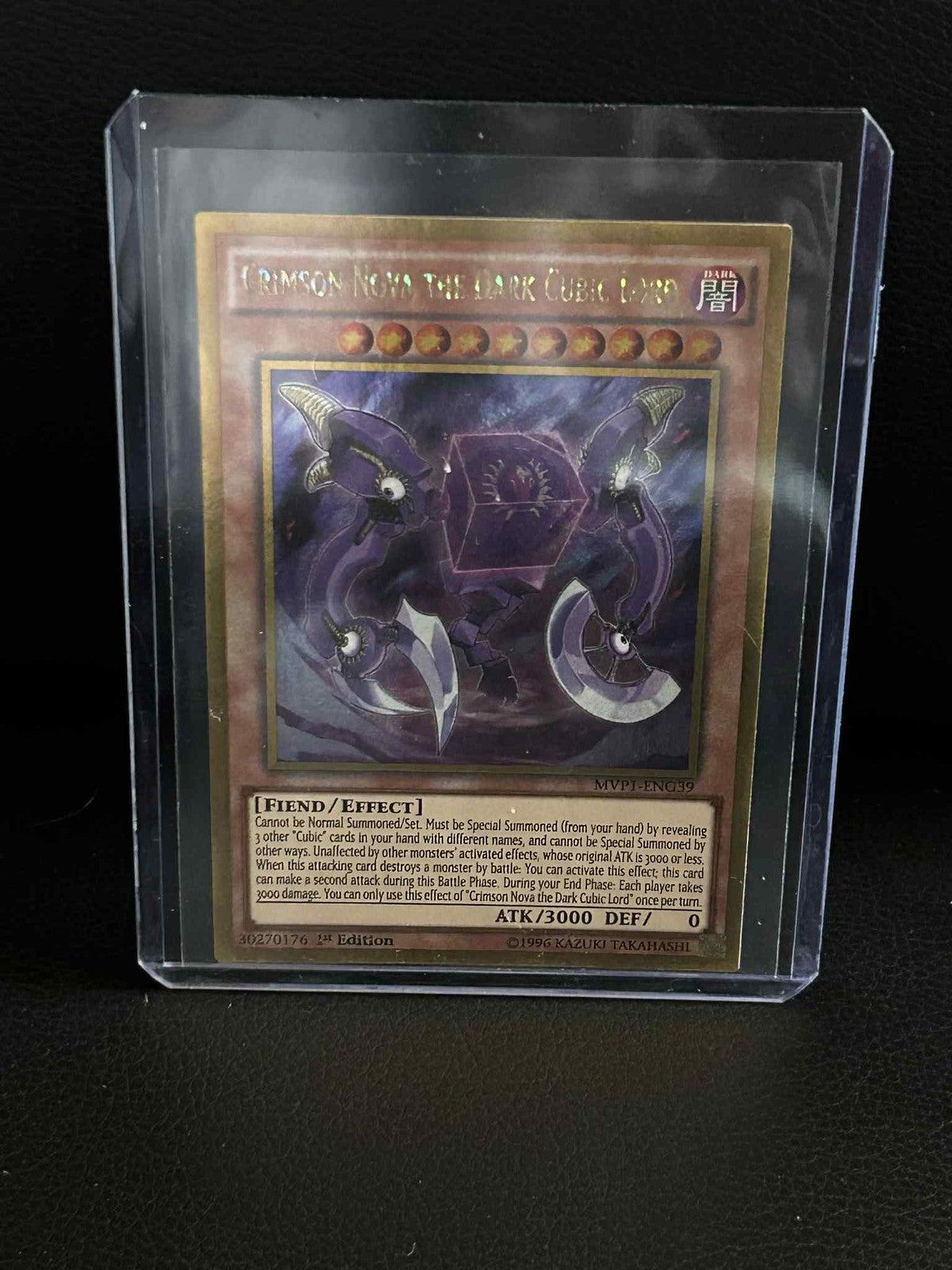 Crimson Nova the Dark Cubic Lord - MVP1-ENG39 - Gold Rare - 1st Edition The Dark
