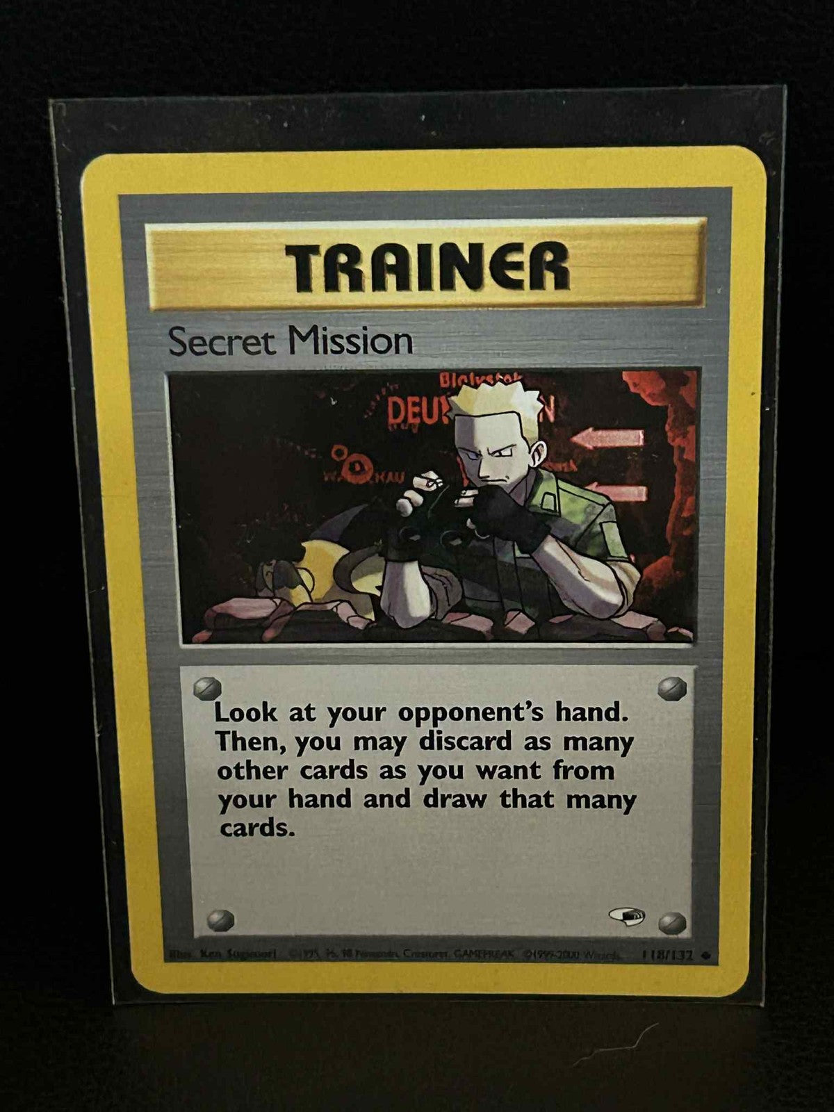Secret Mission - 118/132 - Uncommon - Unlimited Edition Gym Heroes Pokemon