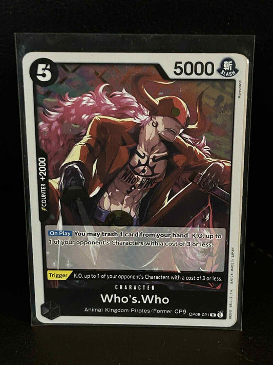 Whos.Who - OP08-091 - R - Foil Two Legends One Piece Lightly Played