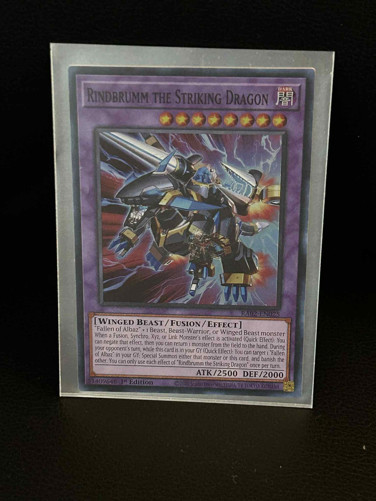 Rindbrumm the Striking Dragon - RA02-EN025 - Super Rare - 1st Edition 25th Anniv