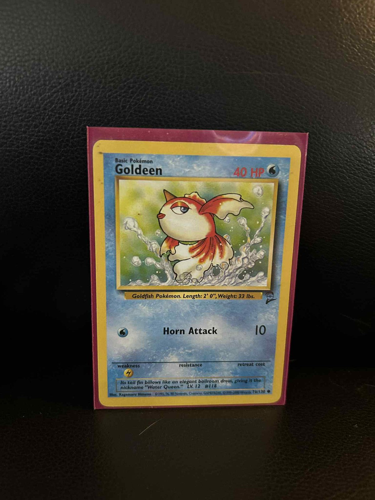 Goldeen - 76/130 - Common - Unlimited Edition Base Set 2 Pokemon Moderately Play