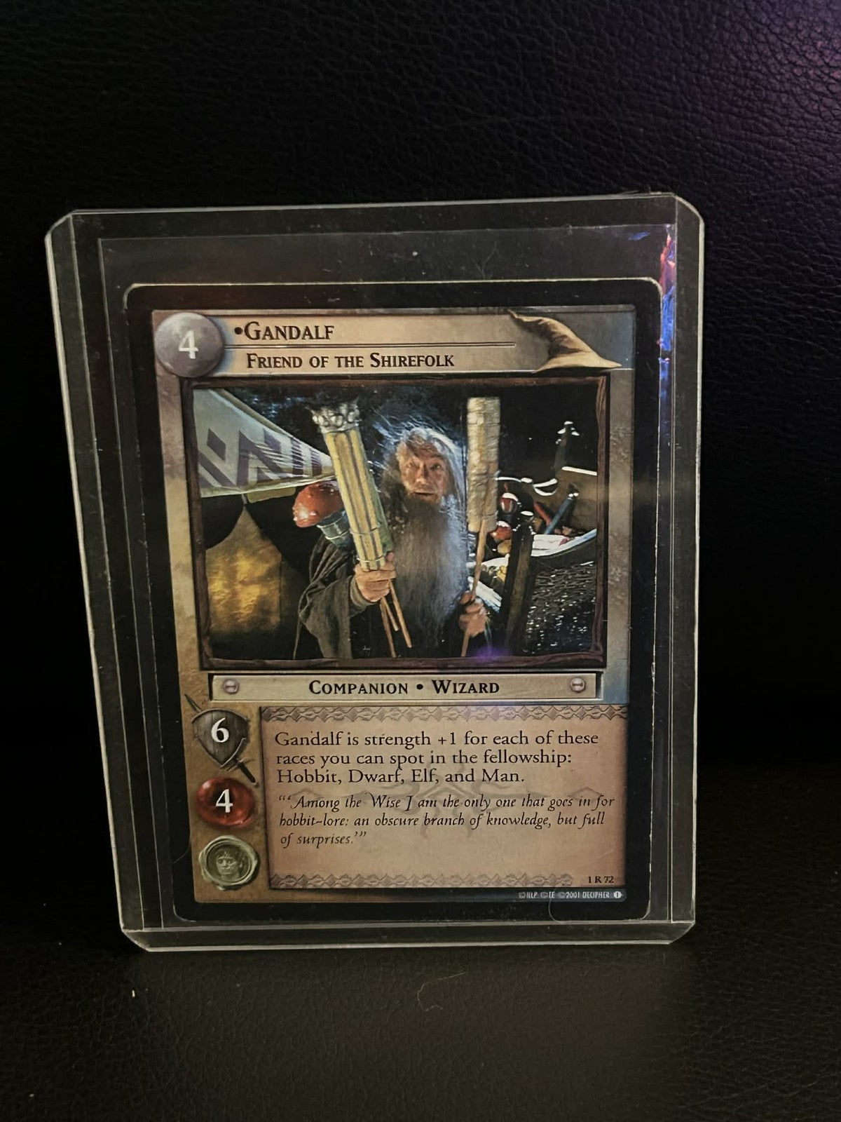Gandalf, Friend of the Shirefolk Fellowship of the Ring Lord of the Rings Lightl Trading Card