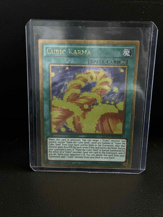 Cubic Karma - MVP1-ENG41 - Gold Rare - 1st Edition The Dark Side of Dimensions M