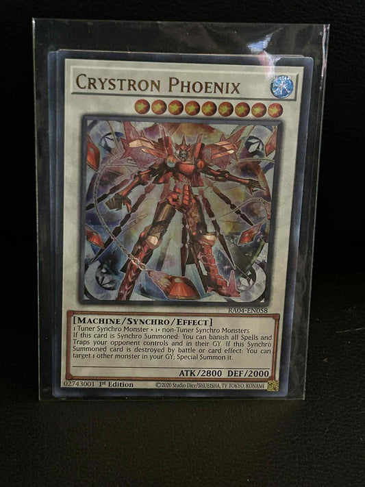 Crystron Phoenix - RA04-EN058 - Ultra Rare - 1st Edition Quarter Century Stamped