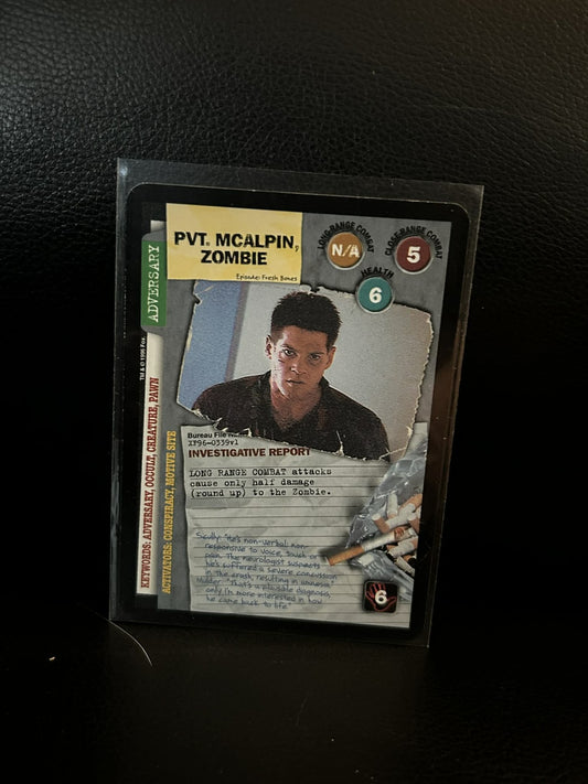 Pvt. Mcalpin, Zombie Premier Edition X-Files Light Play