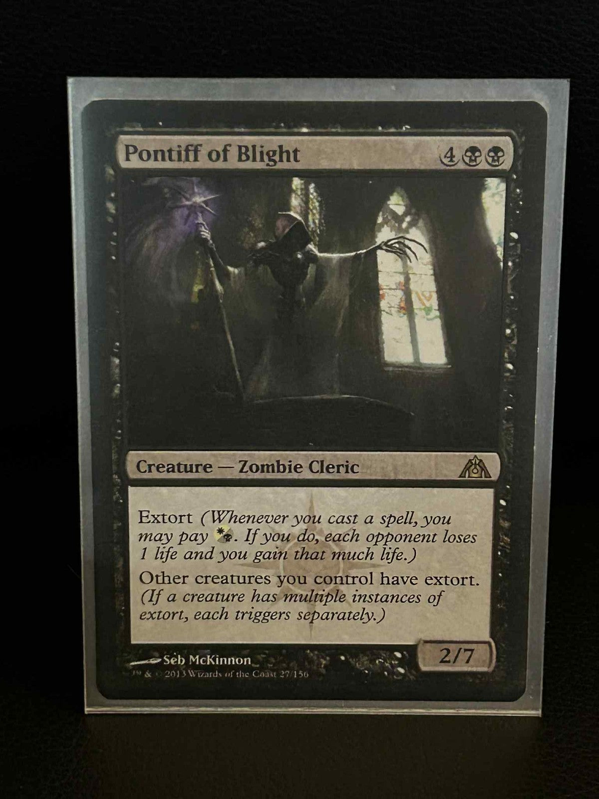 Pontiff of Blight Dragon's Maze Magic: The Gathering Lightly Played, English