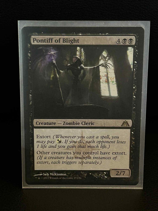 Pontiff of Blight Dragon's Maze Magic: The Gathering Lightly Played, English