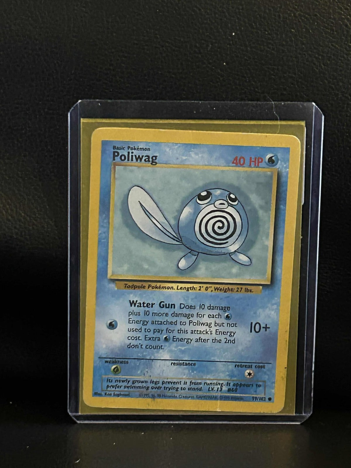 Poliwag - 59/102 - Common - Unlimited Edition Base Set Pokemon Moderately Played
