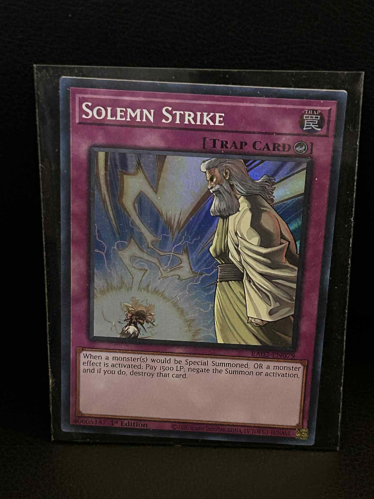 Solemn Strike - RA02-EN079 - Super Rare - 1st Edition 25th Anniversary Rarity Co