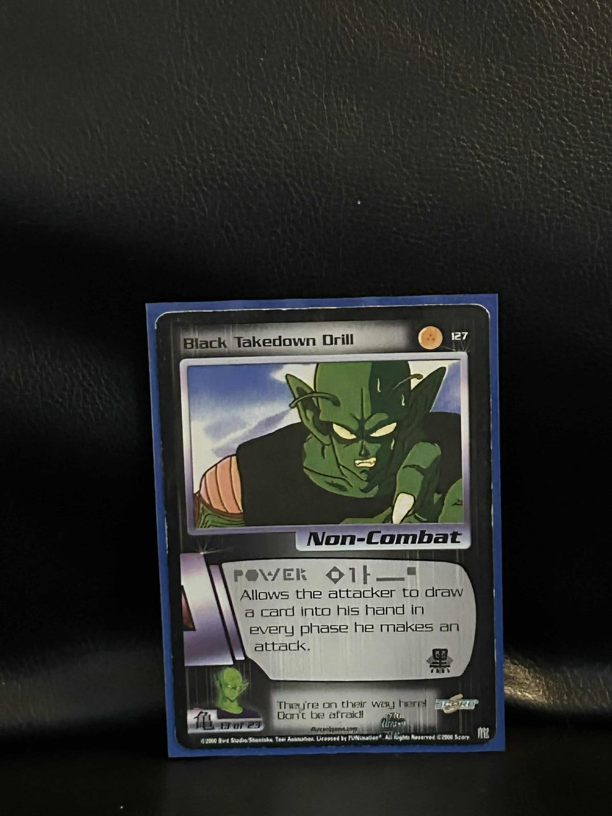 Black Takedown Drill - 127 - Limited Edition Saiyan Saga Dragon Ball Z Moderatel Trading Card