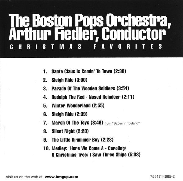 Boston Pops Orchestra, Arthur Fiedler - Christmas Favorites (CD) (Mint (M)) - 41