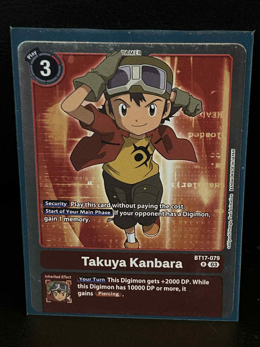 Takuya Kanbara - BT17-079 - R - Foil Secret Crisis Digimon Lightly Played