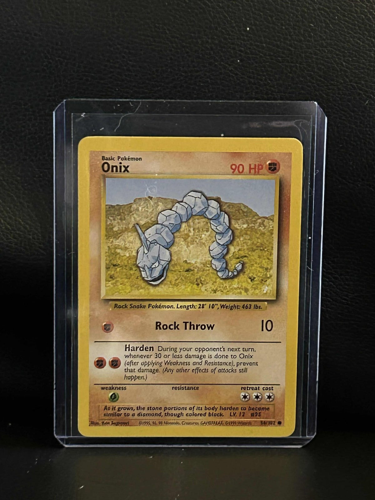 Onix - 56/102 - Common - Unlimited Edition Base Set Pokemon Moderately Played, E