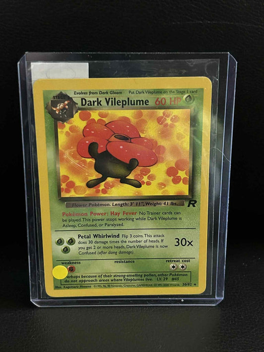Dark Vileplume - 30/82 - Rare - Unlimited Edition Team Rocket Pokemon Heavily Pl