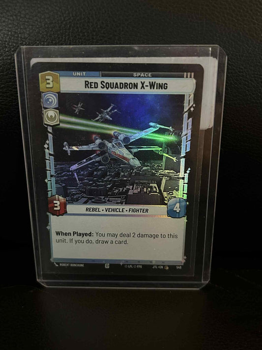 Red Squadron X-Wing - Foil Jump to Lightspeed Star Wars: Unlimited Lightly Playe