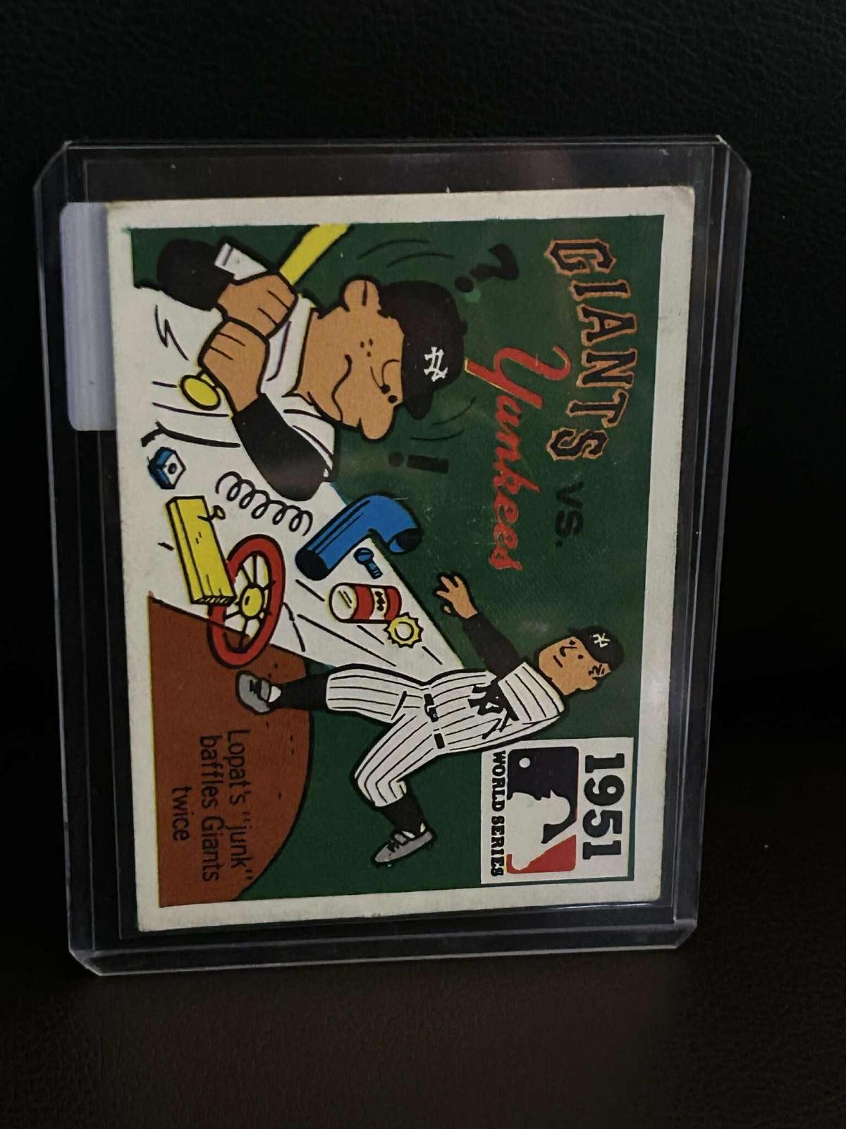 1951 Giants, Yankees [Ed Lopat] #49 1971 Fleer World Series Black Back Baseball