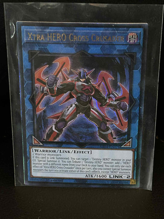 Xtra HERO Cross Crusader - RA04-EN076 - Ultimate Rare - 1st Edition Quarter Cent
