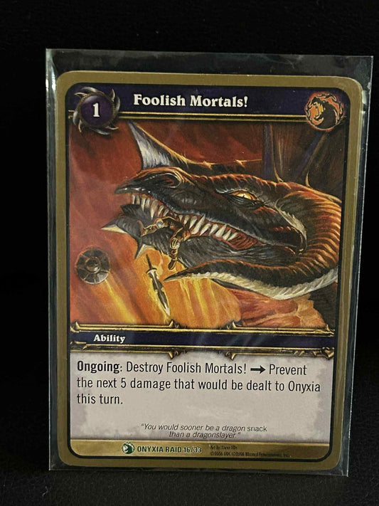 Foolish Mortals! Onyxia's Lair World of Warcraft Lightly Played