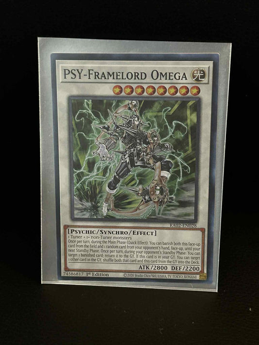 PSY-Framelord Omega - RA02-EN028 - Super Rare - 1st Edition 25th Anniversary Rar