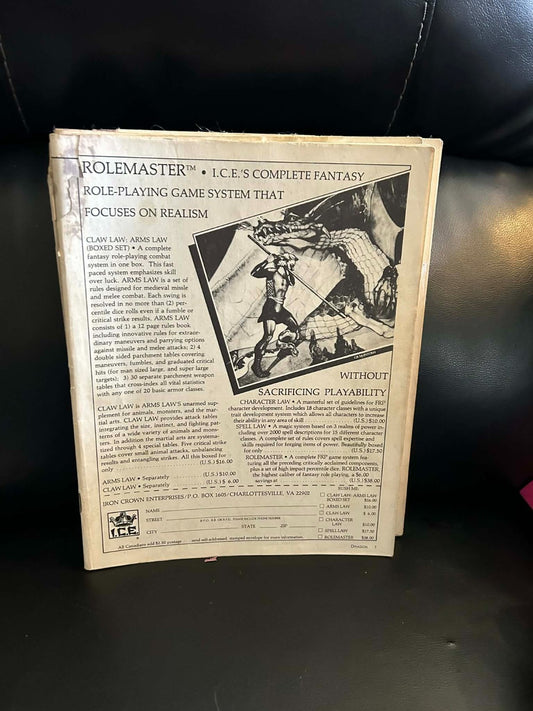 Rolemaster RPG Dragon Magazine I.C.E.'s Complete Fantasy August 1983