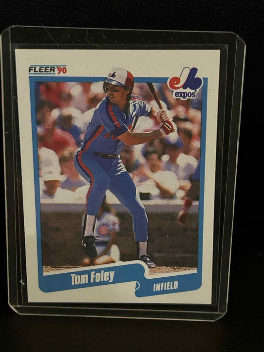 Tom Foley #344 | 1990 Fleer 1990 Fleer Baseball Moderately Played Trading Card