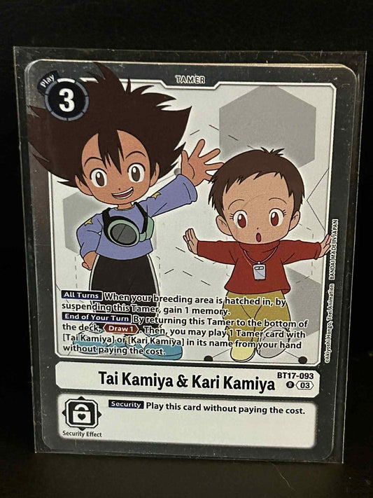 Tai Kamiya & Kari Kamiya - BT17-093 - R - Foil Secret Crisis Digimon Lightly Pla
