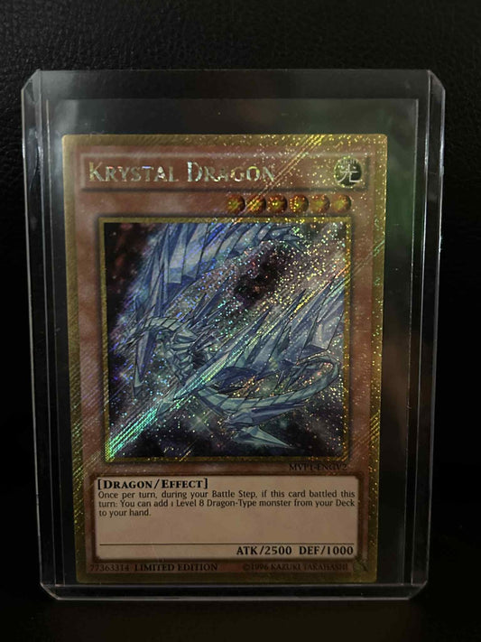 Krystal Dragon - MVP1-ENGV2 - Gold Secret Rare - Limited Edition The Dark Side o