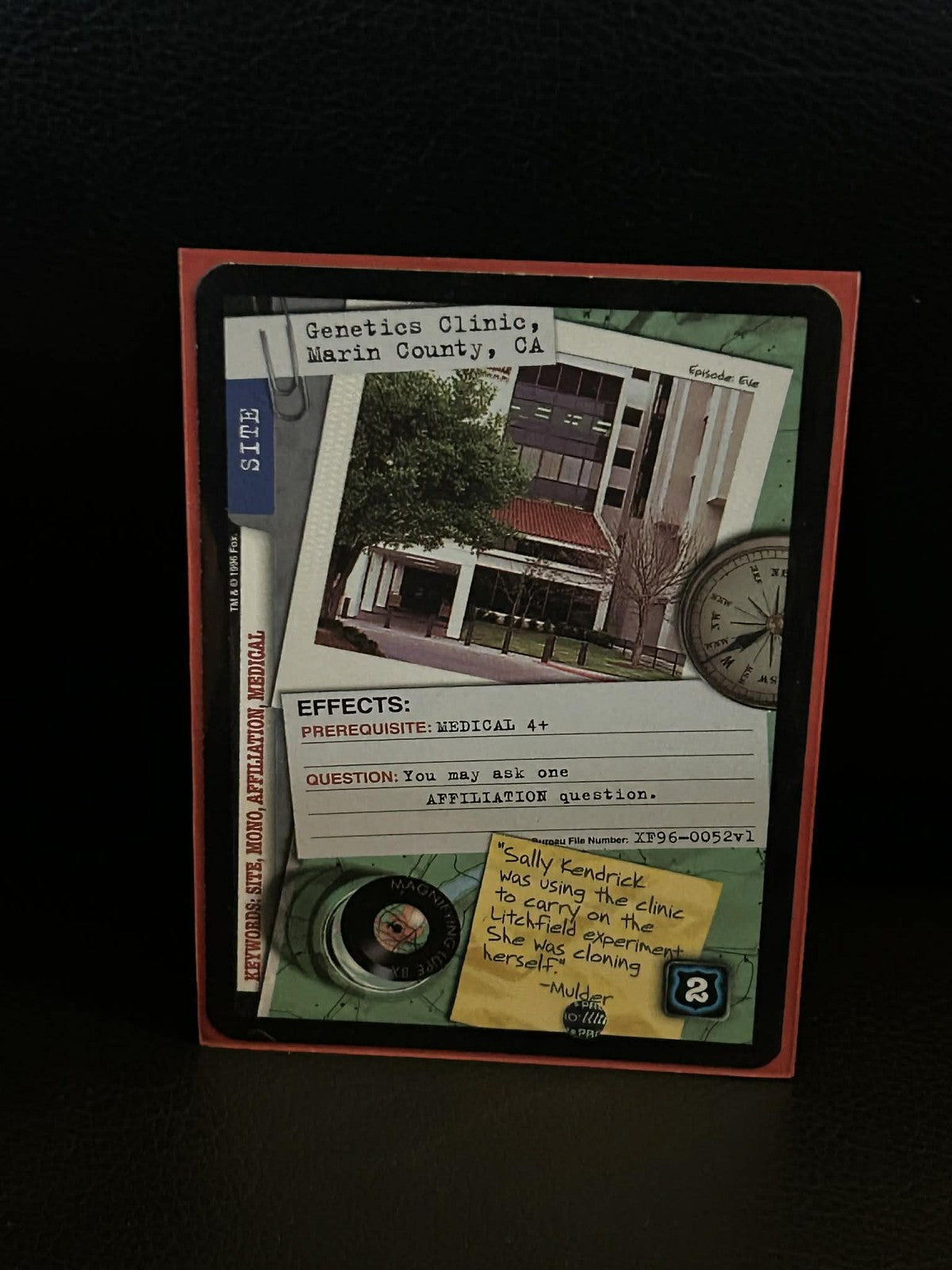 Genetics Clinic, Marin County, CA Premier Edition X-Files Light Play