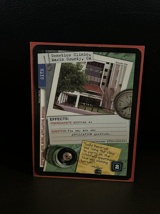 Genetics Clinic, Marin County, CA Premier Edition X-Files Light Play