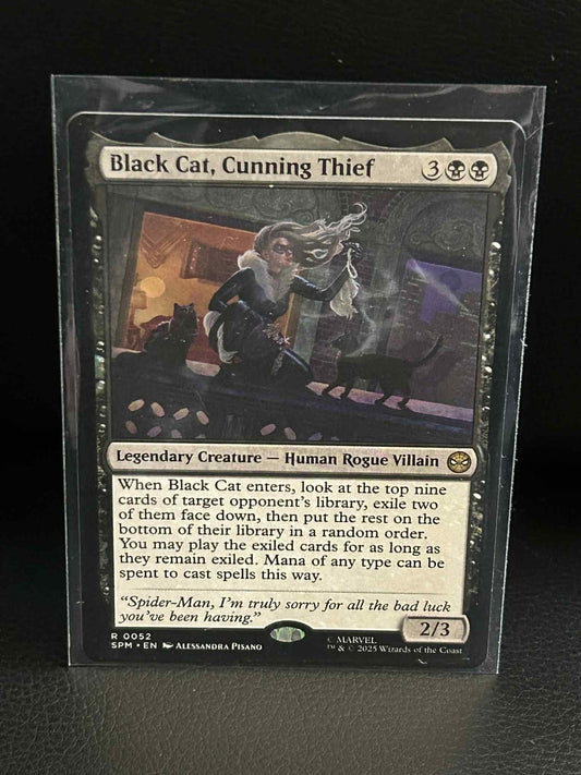 Black Cat, Cunning Thief Spider-Man Magic: The Gathering Near Mint, English