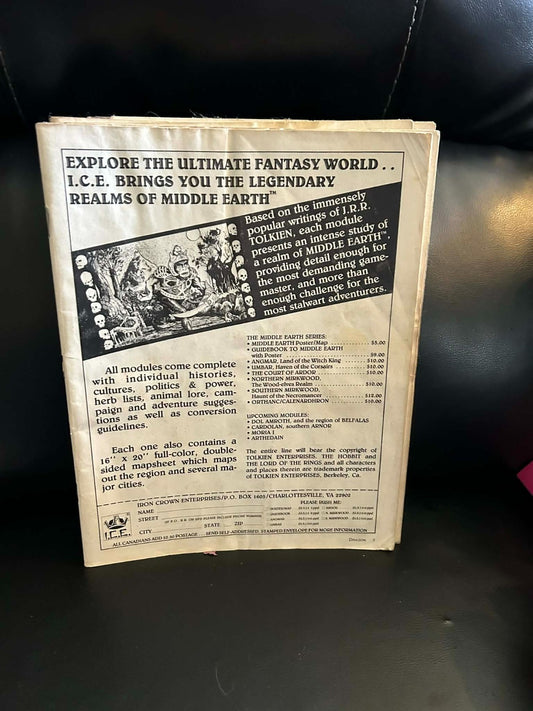 Middle Earth Lord of the Rings LotR Dragon Magazine I.C.E.'s October 1983