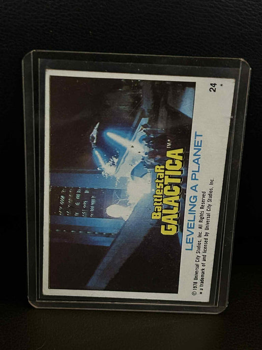 Planet nivellieren #24 1978 Topps Battlestar Galactica Leicht bespielte Sammelkarte