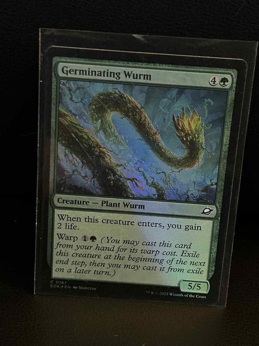 Germinating Wurm - Foil Edge of Eternities Magic: The Gathering Near Mint, Engli
