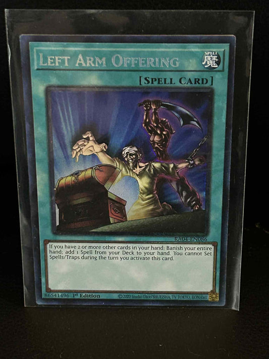 Left Arm Offering - RA04-EN086 - Collector's Rare - 1st Edition Quarter Century
