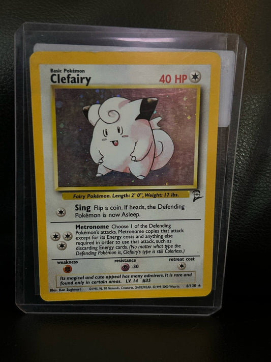 Clefairy - 6/130 - Holo Rare - Unlimited Edition Base Set 2 Pokemon