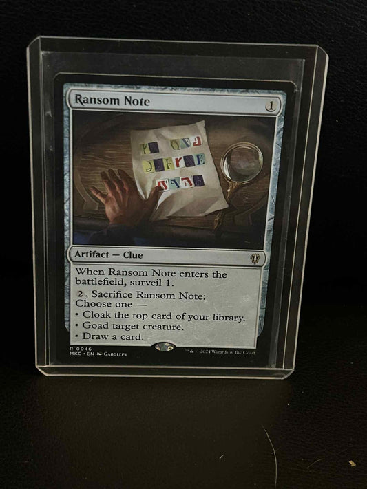 Ransom Note (0046) Commander: Murders at Karlov Manor Magic: The Gathering